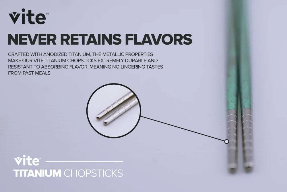 Vite Titanium Chopsticks Anodized "55V Jade"