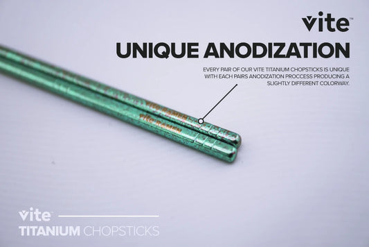 Vite Titanium Chopsticks Anodized "55V Jade"