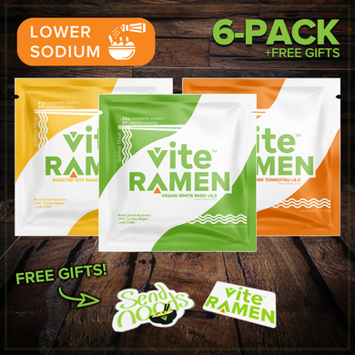 6 Pack - Vite Ramen Original Intro Experience - FREE GIFTS
