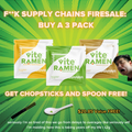 F**K Supply Chains FireSale - 3 Pack Starter + FREE Chopsticks and Spoon!