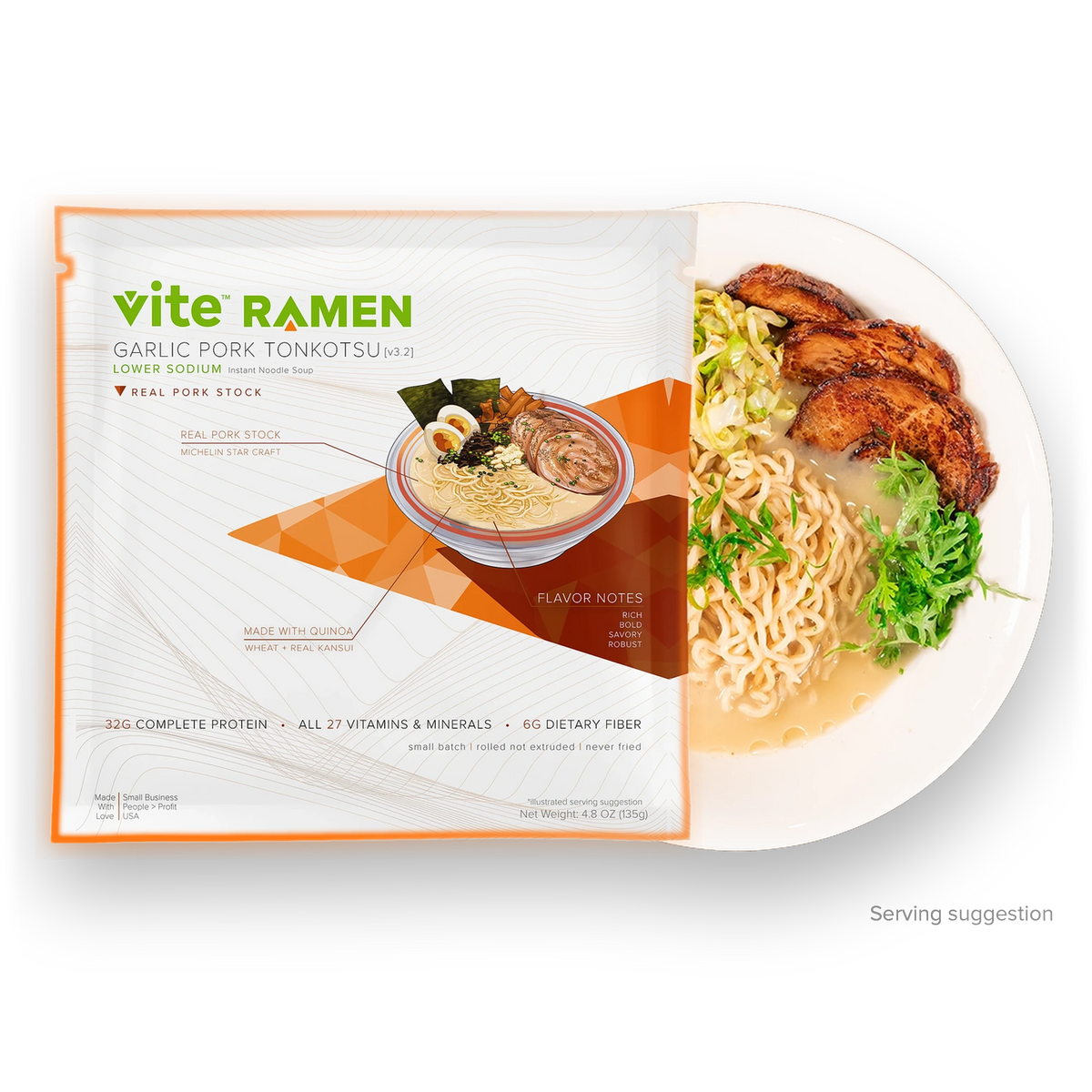 9 Pack - Lower Sodium Garlic Pork Tonkotsu v3.2 - Batch 7 Subscription