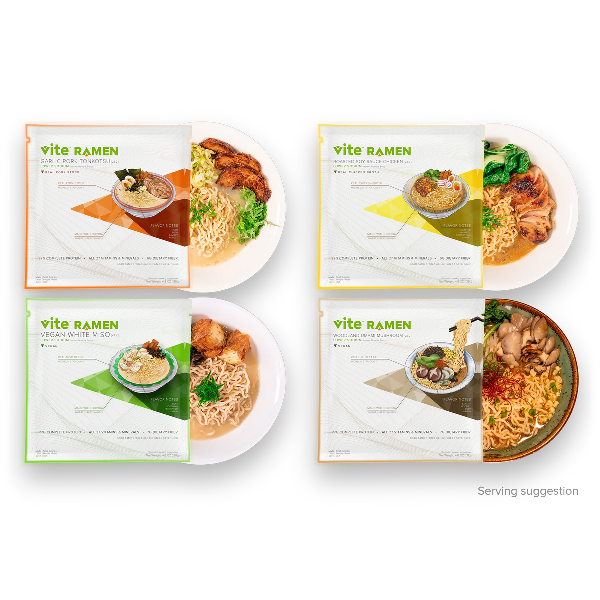 8 Pack - Lower Sodium Vite Ramen Variety v3.2 - Batch 7