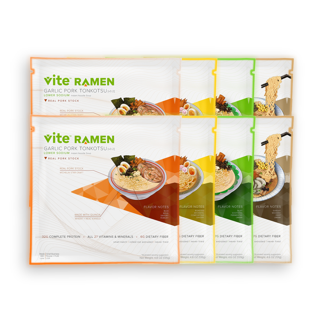 8 Pack - Lower Sodium Vite Ramen Variety v3.2 - Batch 7 Subscription