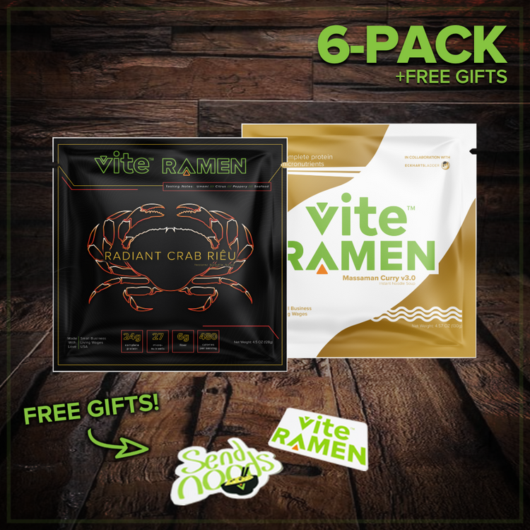 6 Pack Vite Ramen GO - Variety with FREE GIFTS